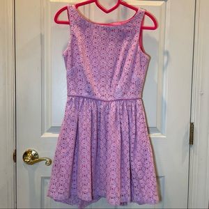 Lilly Pulitzer Aleesa pink lace dress.